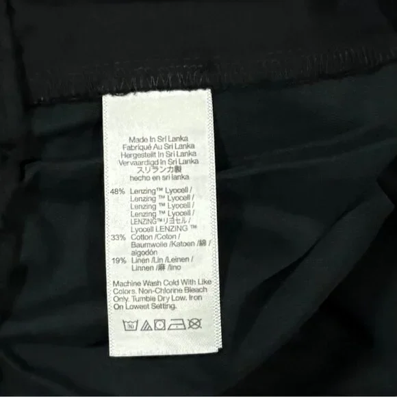 Madewell Womens Wide Leg Pull-On Pants In Crepe Black Size S